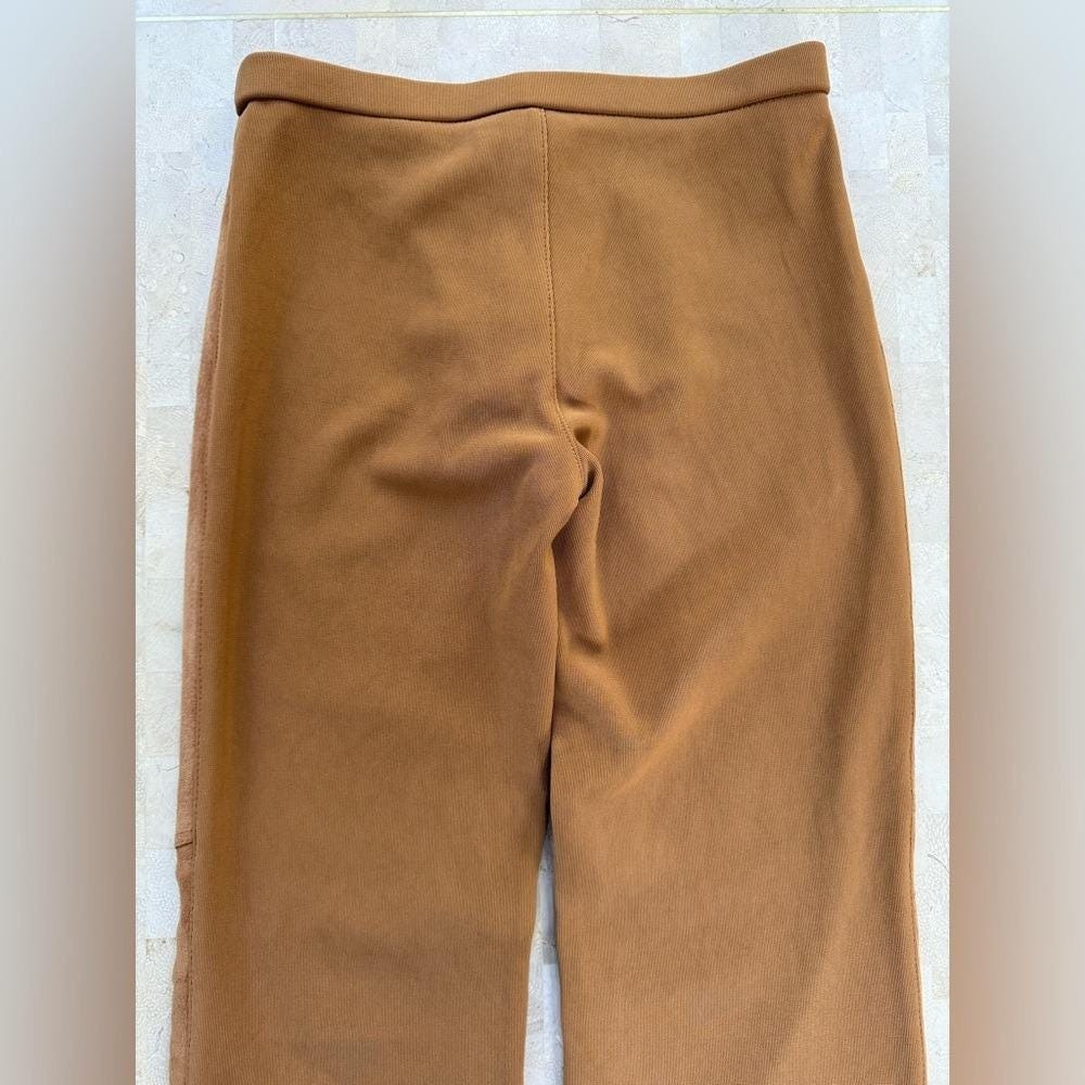 Vintage Retro BB1‎ Country Western Genuine Suede Leather Camel Pants Sz S $198 - Picture 8 of 10